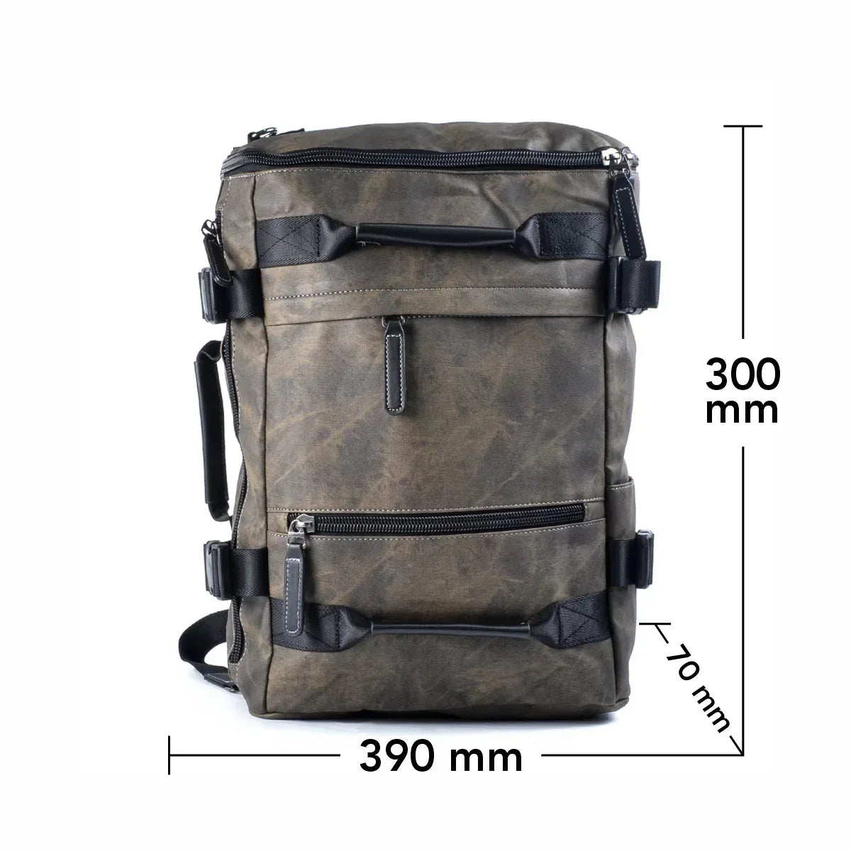 Geanta voiaj, pentru avion, piele ecologica, Naimeed D5421, Companion, Verde militar, 45x15x30cm