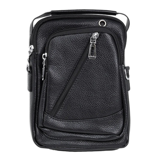Borseta barbati, de umar, piele ecologica, Naimeed D5432, Companion, Negru, 17x8x23cm