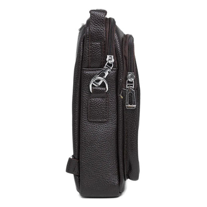 Borseta barbati, de umar, piele ecologica, Naimeed D5433, Companion, Maro inchis, 17x8x23cm