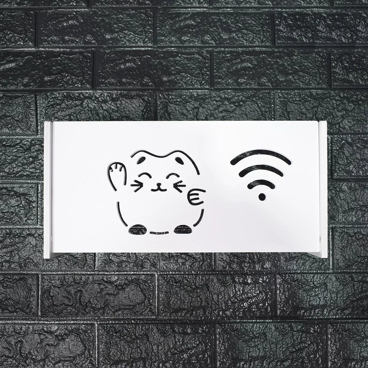 Raft suport Router Wireless, pentru mascare fire si echipament WIFI, D5540, 40*20*9.5cm