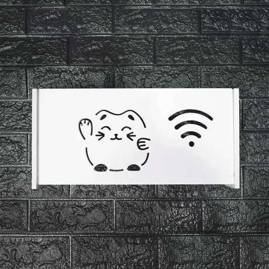 Raft suport Router Wireless, pentru mascare fire si echipament WIFI, D5540, 40*20*9.5cm