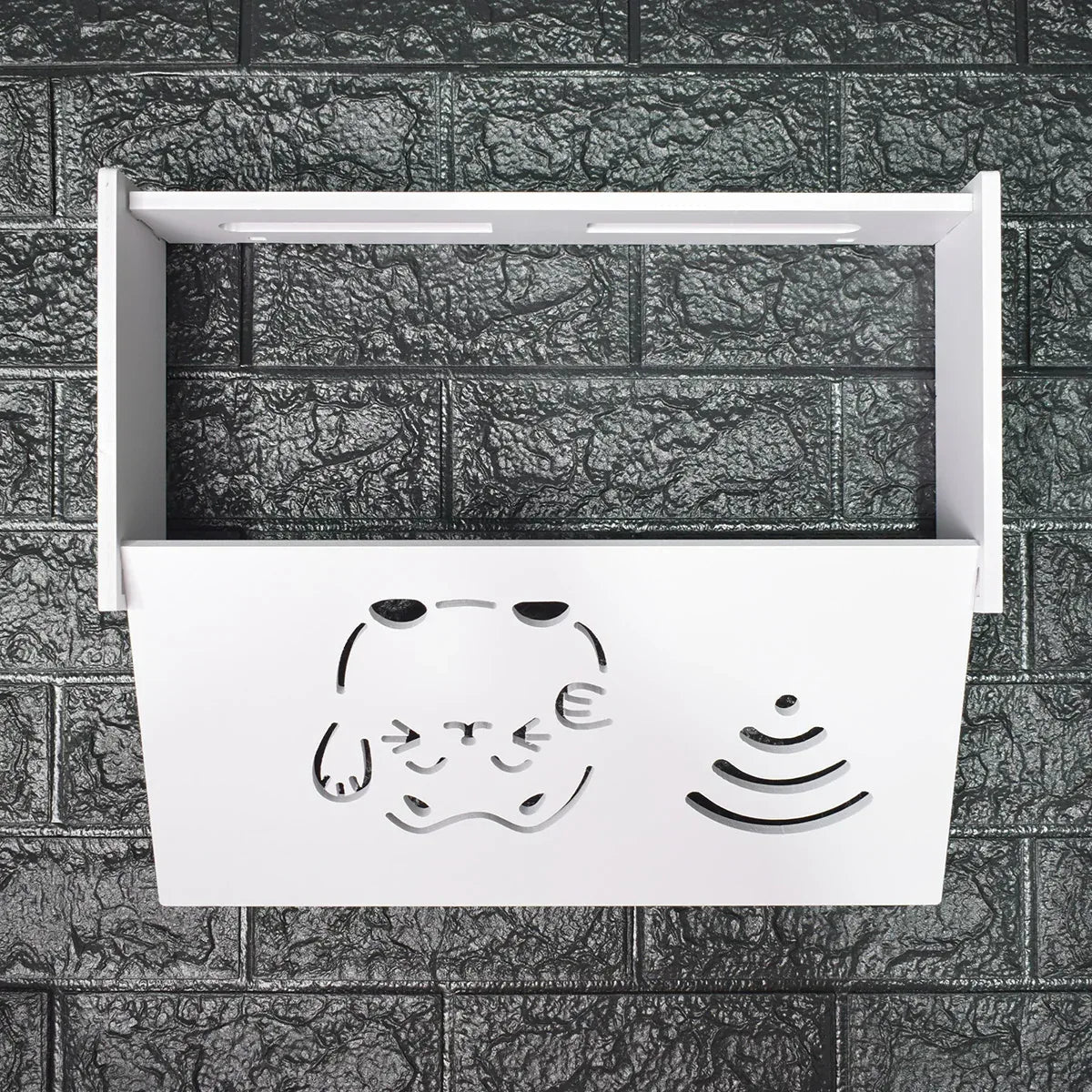 Raft suport Router Wireless, pentru mascare fire si echipament WIFI, D5540, 40*20*9.5cm