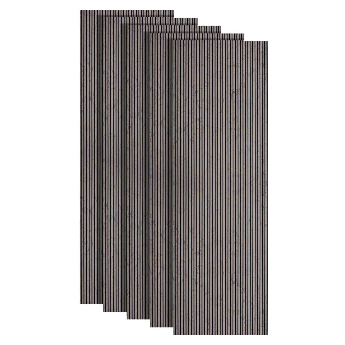Set 5 panouri decorative, riflaj, polimer rigid, Naimeed D5462, 270x30x0.5cm, Crem