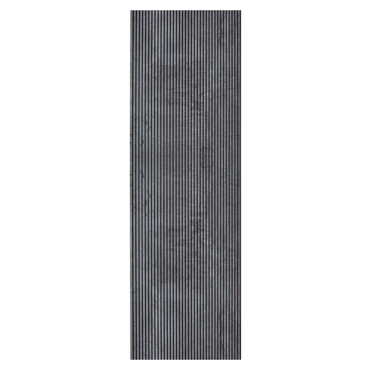 Set 5 panouri decorative, riflaj, polimer rigid, Naimeed D5466, 270x30x0.5cm, Gri