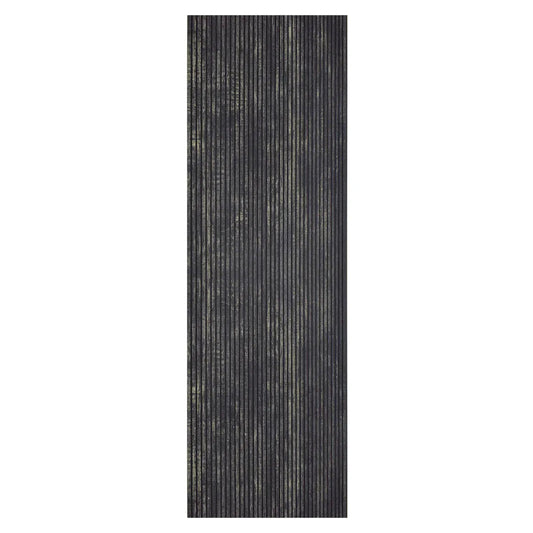 Set 5 panouri decorative, riflaj, polimer rigid, Naimeed D5468, 270x30x0.5cm, Negru