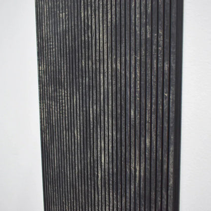 Set 5 panouri decorative, riflaj, polimer rigid, Naimeed D5468, 270x30x0.5cm, Negru