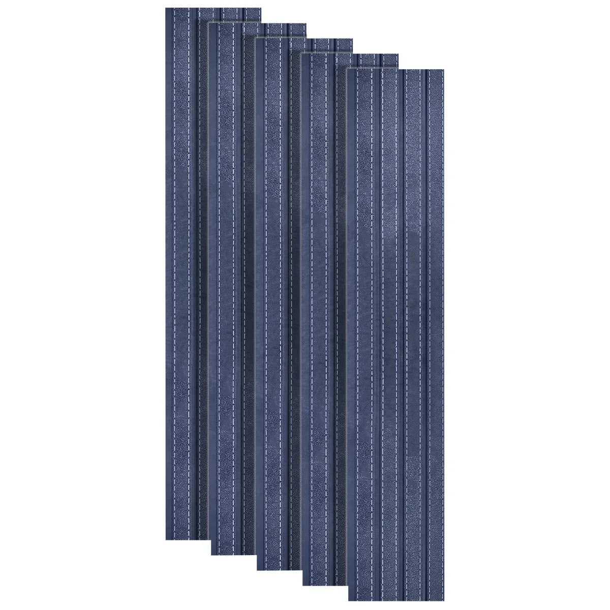 Set 5 panouri decorative, riflaj, polimer rigid, Naimeed D5469, 270x16x1cm, Albastru