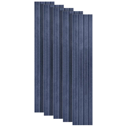 Set 5 panouri decorative, riflaj, polimer rigid, Naimeed D5469, 270x16x1cm, Albastru