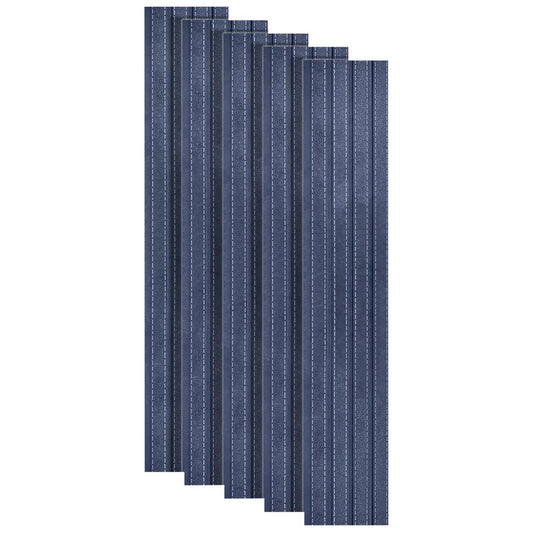 Set 5 panouri decorative, riflaj, polimer rigid, Naimeed D5469, 270x16x1cm, Albastru