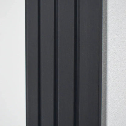 Set 5 panouri decorative, riflaj, polimer rigid, Naimeed D5470, 270x16x1cm, Negru