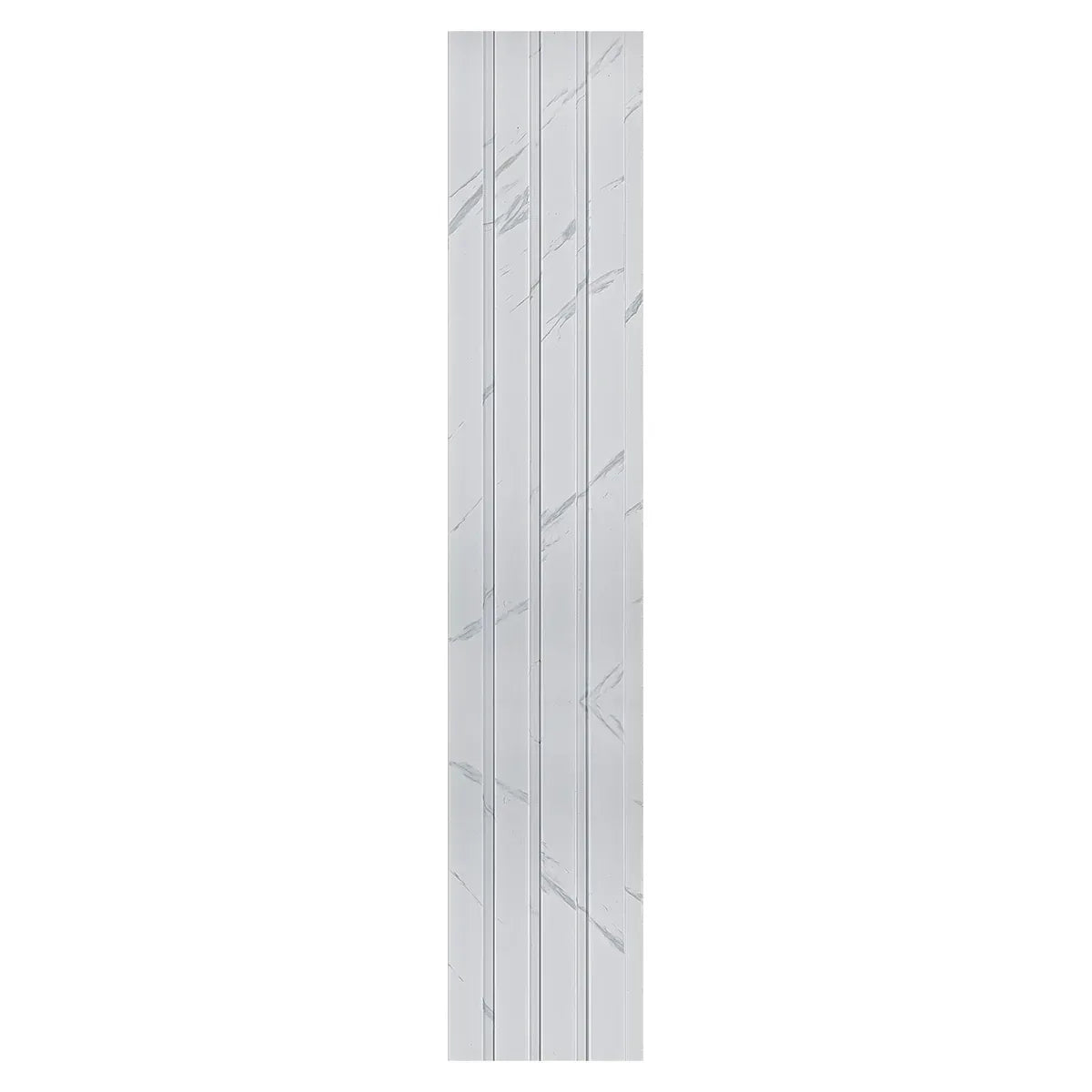 Set 5 panouri decorative, riflaj, polimer rigid, Naimeed D5471, 270x16x1cm, Alb