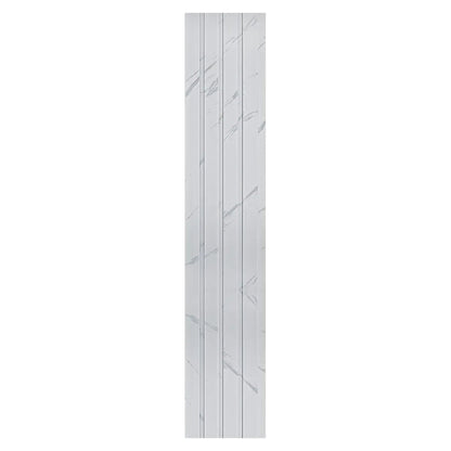 Set 5 panouri decorative, riflaj, polimer rigid, Naimeed D5471, 270x16x1cm, Alb