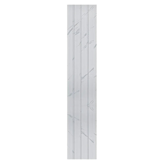 Set 5 panouri decorative, riflaj, polimer rigid, Naimeed D5471, 270x16x1cm, Alb