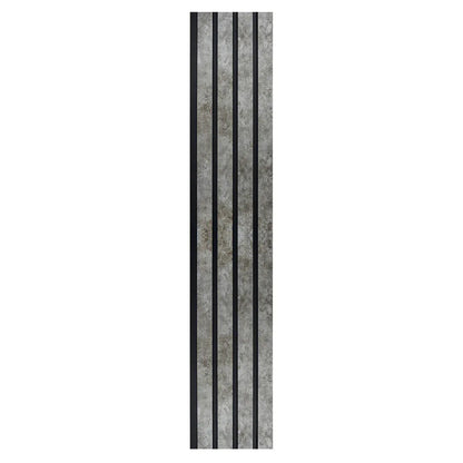 Set 5 panouri decorative, riflaj, polimer rigid, Naimeed D5472, 270x16x1cm, Gri