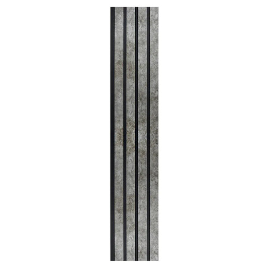 Set 5 panouri decorative, riflaj, polimer rigid, Naimeed D5472, 270x16x1cm, Gri