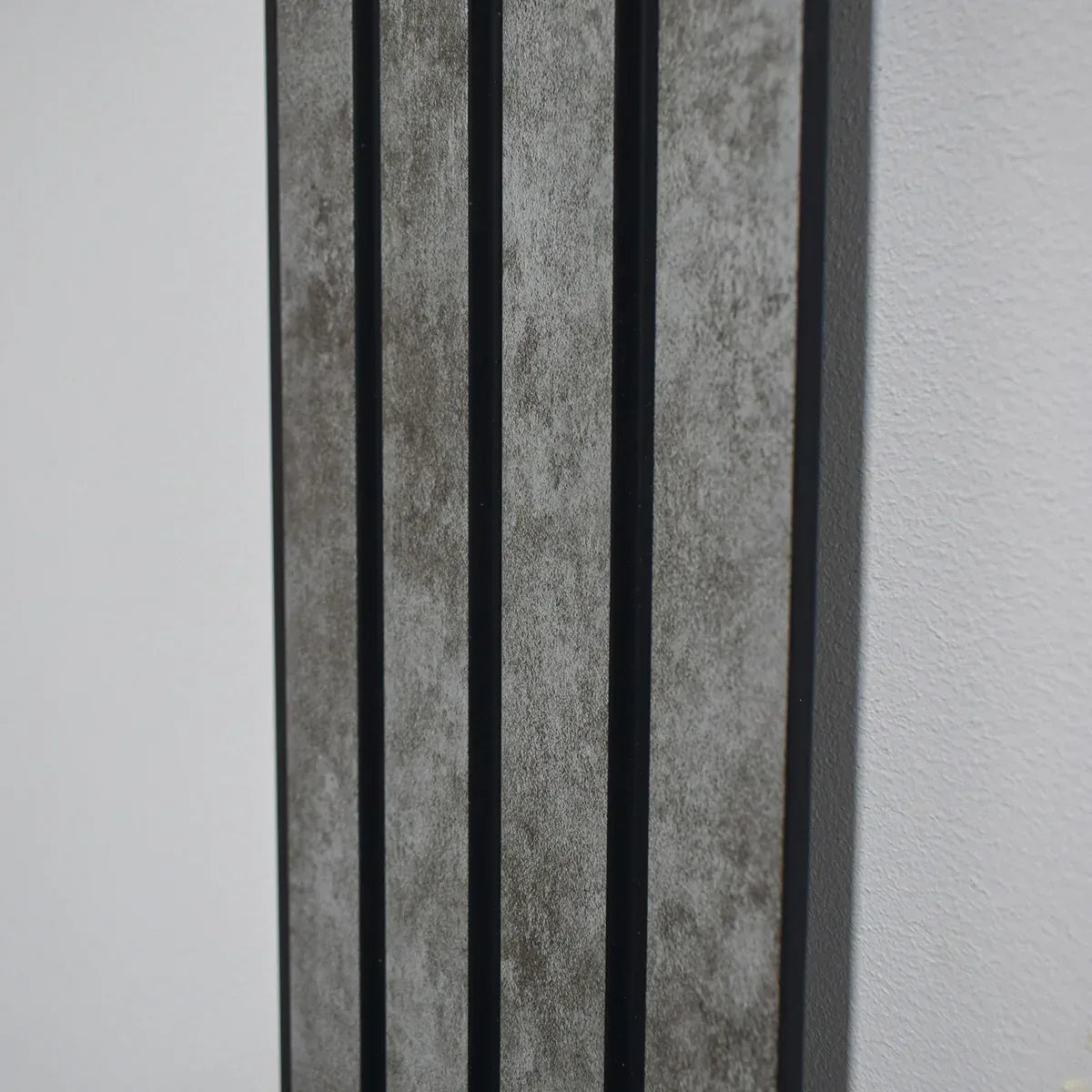 Set 5 panouri decorative, riflaj, polimer rigid, Naimeed D5472, 270x16x1cm, Gri