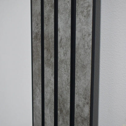 Set 5 panouri decorative, riflaj, polimer rigid, Naimeed D5472, 270x16x1cm, Gri