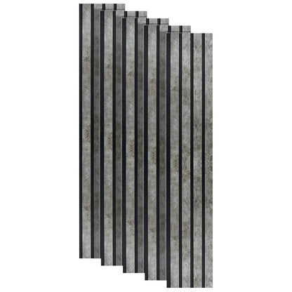 Set 5 panouri decorative, riflaj, polimer rigid, Naimeed D5472, 270x16x1cm, Gri