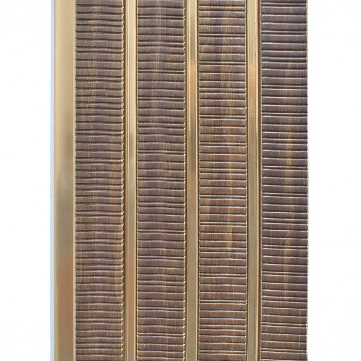 Set 5 panouri decorative, riflaj, polimer rigid, Naimeed D5473, 270x16x1cm, Maro/Auriu