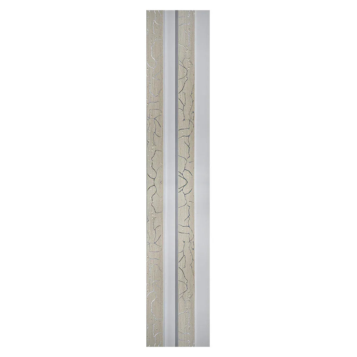 Set 5 panouri decorative, riflaj, polimer rigid, Naimeed D5474, 270x12x2cm, Alb