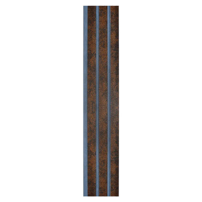 Set 5 panouri decorative, riflaj, polimer rigid, Naimeed D5480, 270x12x1cm, Maro/Albastru