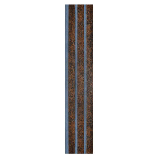 Set 5 panouri decorative, riflaj, polimer rigid, Naimeed D5480, 270x12x1cm, Maro/Albastru