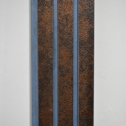 Set 5 panouri decorative, riflaj, polimer rigid, Naimeed D5480, 270x12x1cm, Maro/Albastru