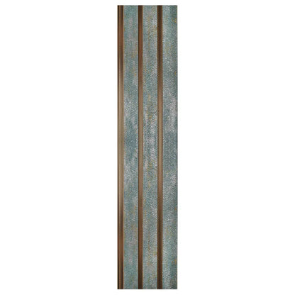 Set 5 panouri decorative, riflaj, polimer rigid, Naimeed D5481, 270x12x1cm, Verde/Auriu
