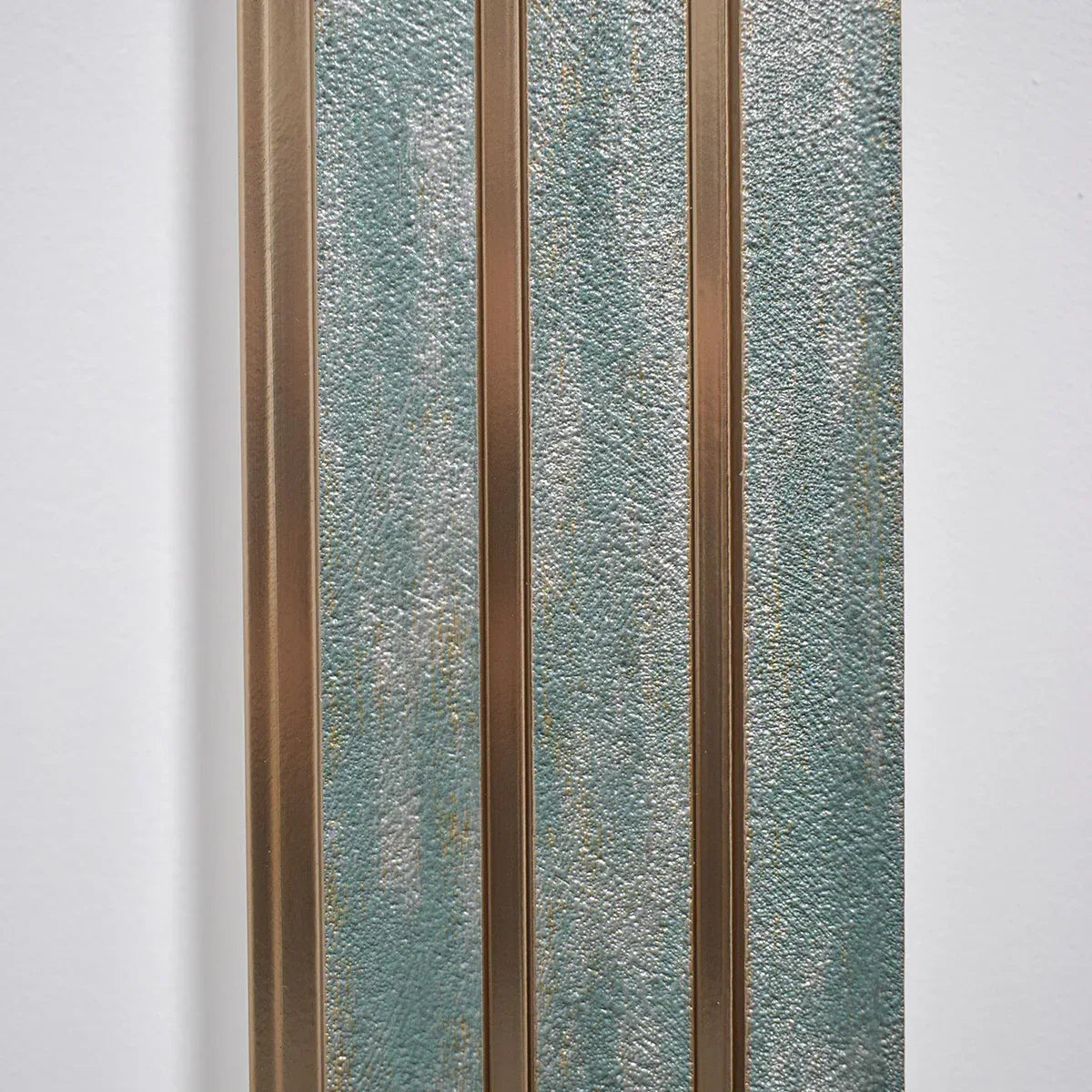 Set 5 panouri decorative, riflaj, polimer rigid, Naimeed D5481, 270x12x1cm, Verde/Auriu