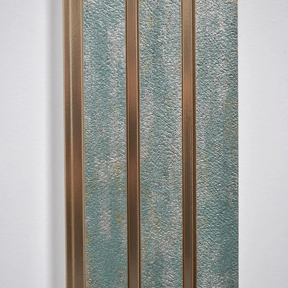 Set 5 panouri decorative, riflaj, polimer rigid, Naimeed D5481, 270x12x1cm, Verde/Auriu