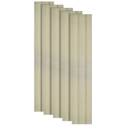 Set 5 panouri decorative, riflaj, polimer rigid, Naimeed D5482, 270x12x1cm, Crem deschis