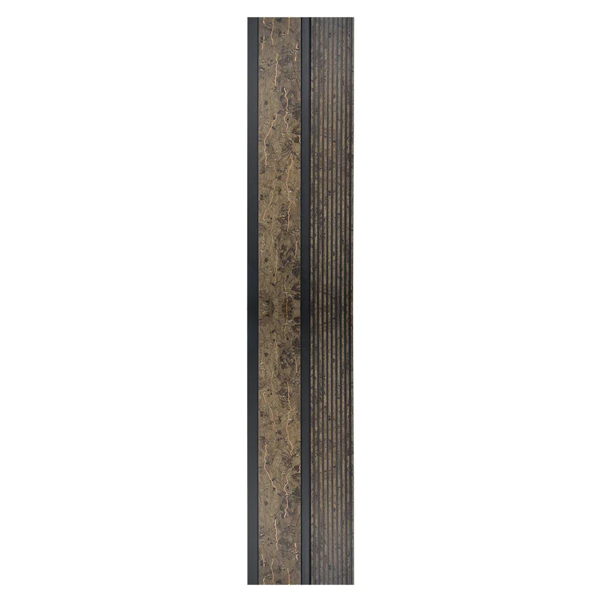 Set 5 panouri decorative, riflaj, polimer rigid, Naimeed D5484, 270x12x1cm, Maro
