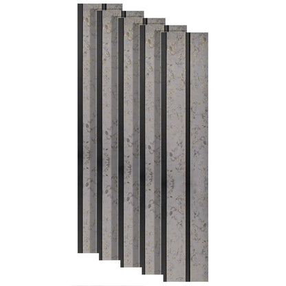 Set 5 panouri decorative, riflaj, polimer rigid, Naimeed D5487, 270x12x1cm, Crem