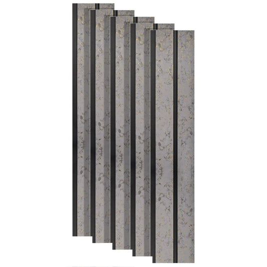 Set 5 panouri decorative, riflaj, polimer rigid, Naimeed D5487, 270x12x1cm, Crem