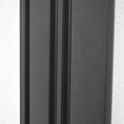 Set 5 panouri decorative, riflaj, polimer rigid, Naimeed D5490, 270x12x1cm, Negru