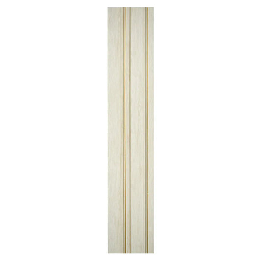 Set 5 panouri decorative, riflaj, polimer rigid, Naimeed D5491, 270x12x1cm, Alb
