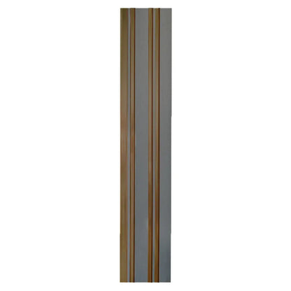 Set 5 panouri decorative, riflaj, polimer rigid, Naimeed D5493, 270x12x1cm, Gri/Auriu