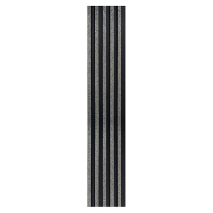 Set 5 panouri decorative, riflaj, polimer rigid, Naimeed D5494, 270x12x1cm, Negru/Gri