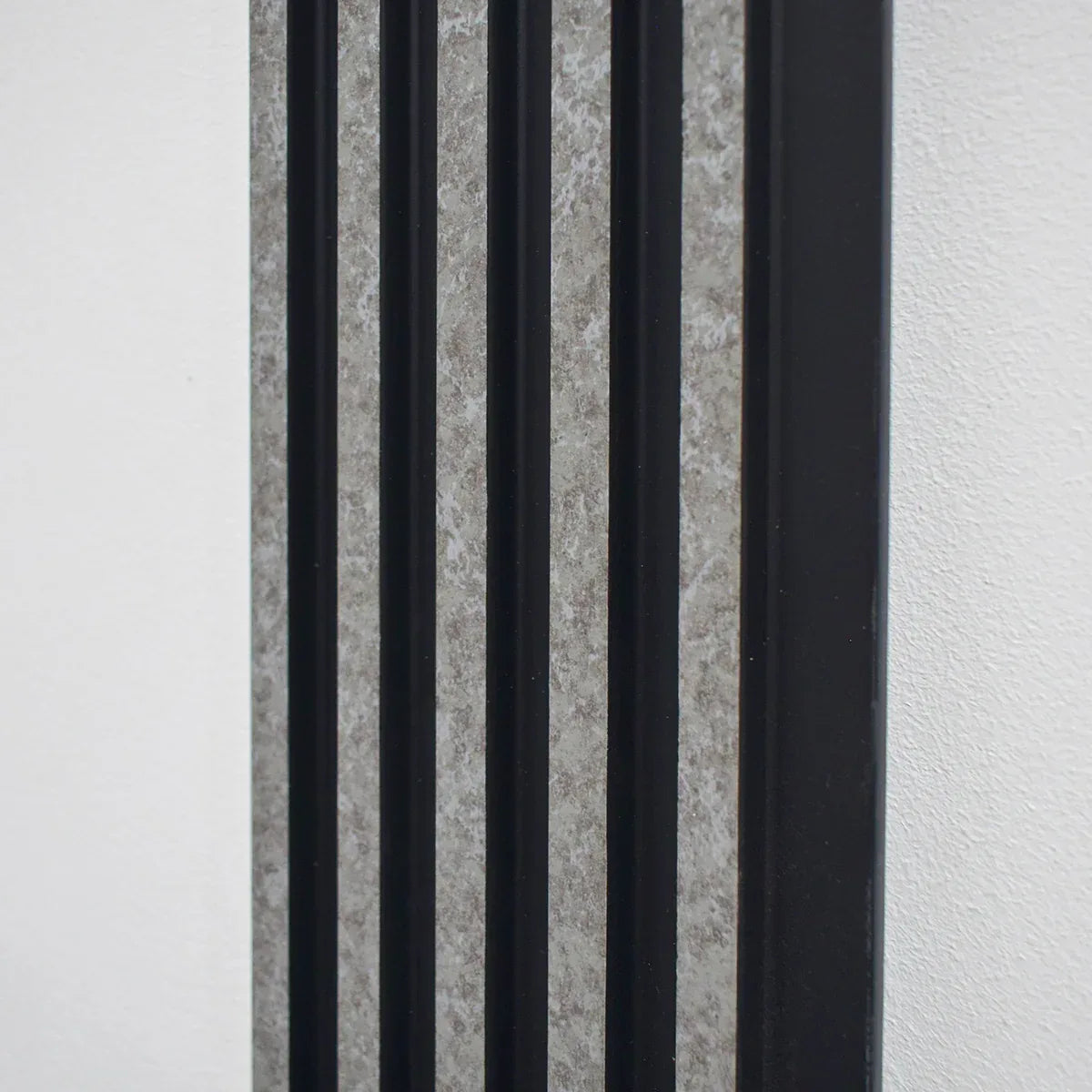 Set 5 panouri decorative, riflaj, polimer rigid, Naimeed D5494, 270x12x1cm, Negru/Gri