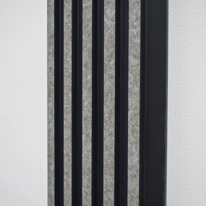 Set 5 panouri decorative, riflaj, polimer rigid, Naimeed D5494, 270x12x1cm, Negru/Gri