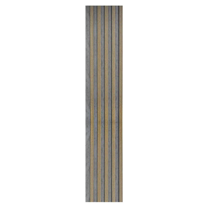 Set 5 panouri decorative, riflaj, polimer rigid, Naimeed D5495, 270x12x1cm, Gri/Maro