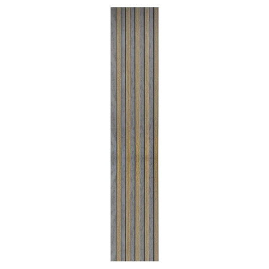 Set 5 panouri decorative, riflaj, polimer rigid, Naimeed D5495, 270x12x1cm, Gri/Maro
