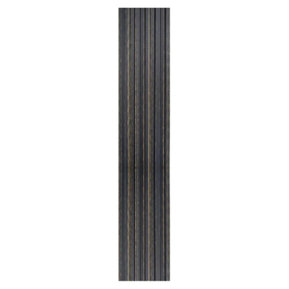 Set 5 panouri decorative, riflaj, polimer rigid, Naimeed D5497, 270x12x1cm, Negru