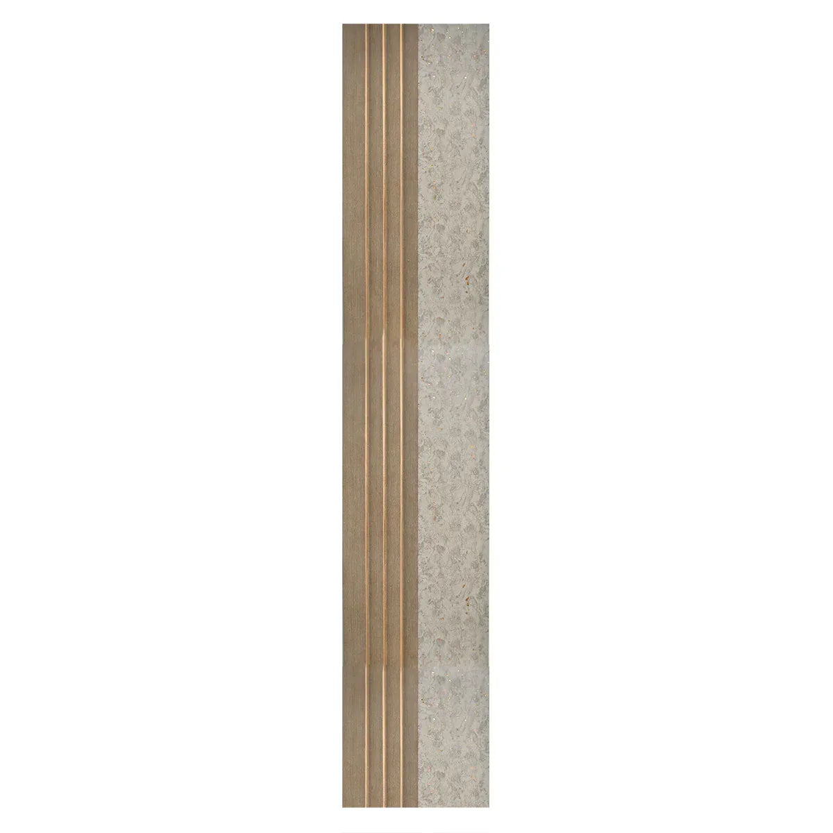 Set 5 panouri decorative, riflaj, polimer rigid, Naimeed D5501, 270x16x1cm, Crem inchis