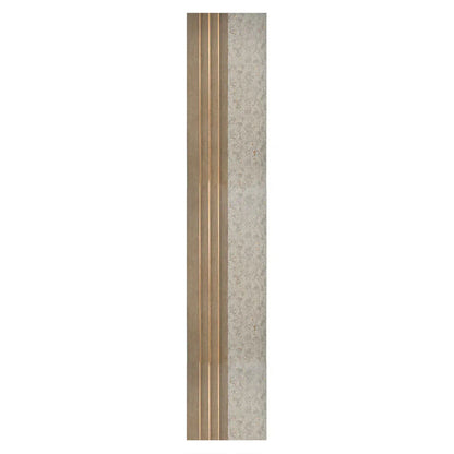 Set 5 panouri decorative, riflaj, polimer rigid, Naimeed D5501, 270x16x1cm, Crem inchis