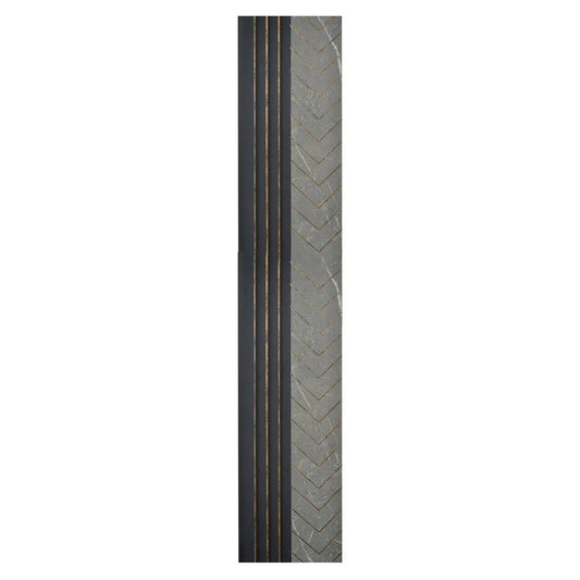 Set 5 panouri decorative, riflaj, polimer rigid, Naimeed D5503, 270x16x1cm, Gri