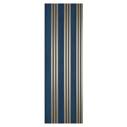 Set 5 panouri decorative, riflaj, polimer rigid, Naimeed D5508, 270x30x0.5cm, Turcoaz/Auriu