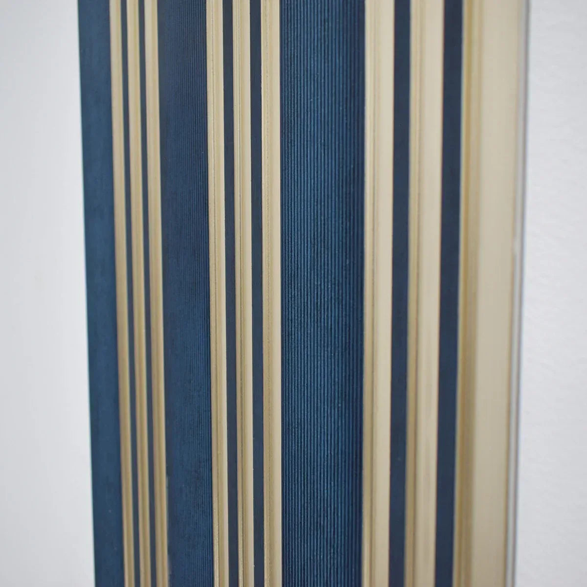 Set 5 panouri decorative, riflaj, polimer rigid, Naimeed D5508, 270x30x0.5cm, Turcoaz/Auriu