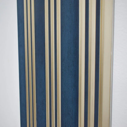 Set 5 panouri decorative, riflaj, polimer rigid, Naimeed D5508, 270x30x0.5cm, Turcoaz/Auriu