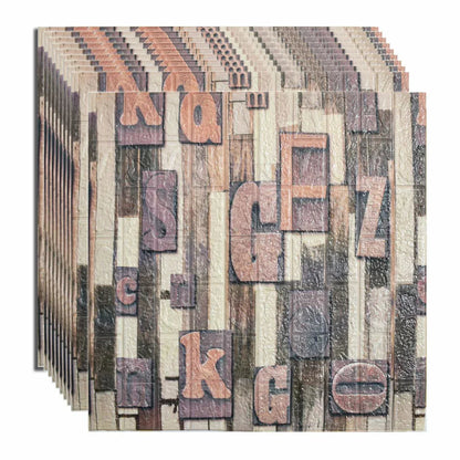Set 10 x Tapet 3D autoadeziv, design modern, usor de curatat, 70x77cm, Naimeed D5553